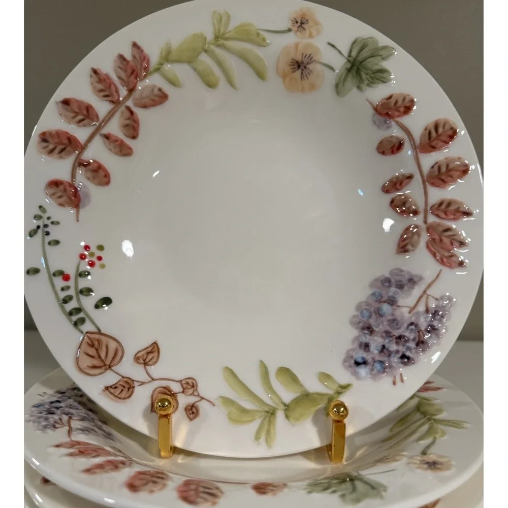 Set 4 Potter's Studio Fall Floral  8 1/2
